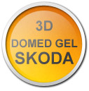 SKODA 3D Domed Gel Wheel Caps