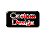 3D Domed Gel CUSTOM Oblong Badge 25mm x 12mm Set of 4 (Custom Made)