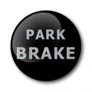 3D Domed Gel PARK BRAKE Button Overlay Badges Stickers Decals SINGLE