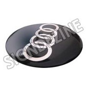 3D Domed Gel AUDI 80, 90, 100, A2, A3, A4, A6, A8, Coupe, Quatro, RS4, S2, S3, S4, S6, S8, TT Wheel Center Badges Decals Set of 4