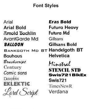Vinyl Letters and Numbers
