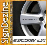 Ford Escort LX Wheel Graphic sticker decal
