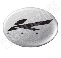 3D Domed Gel KAHN Wheel Center Badges Decals Set of 4