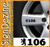 Peugeot 106 Wheel Graphic sticker decal