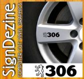 Peugeot 306 outline Wheel Graphic sticker decal