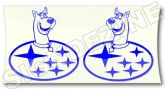 2x SCOOBY DOO SUBARU Vinyl Stickers LOGO vinyl decal