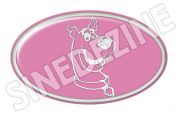 3D Domed Gel Custom made to fit SUBARU STi Pink and Chrome Front Grill Badge