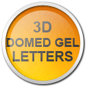 3D Domed Gel Letters / Numbers