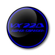 VX220 Super Charged 3D Domed Gel Wheel Center, Resin Badges Over-Stickers Decals SINGLE