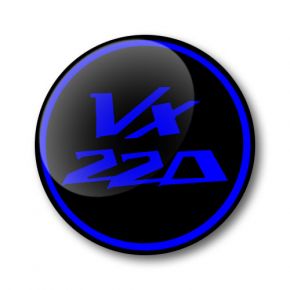 VX-220 3D Domed Gel Wheel Center, Resin Badges Over-Stickers Decals SINGLE