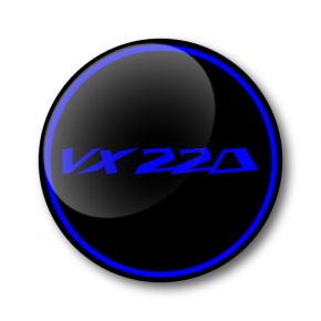 VX220 3D Domed Gel Wheel Center, Resin Badges Over-Stickers Decals Set of 4