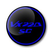 VX220 SC 3D Domed Gel Wheel Center, Resin Badges Over-Stickers Decals Set of 4