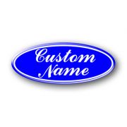 3D Domed Gel Ford Oval Custom Name Bonnet / Boot Badge